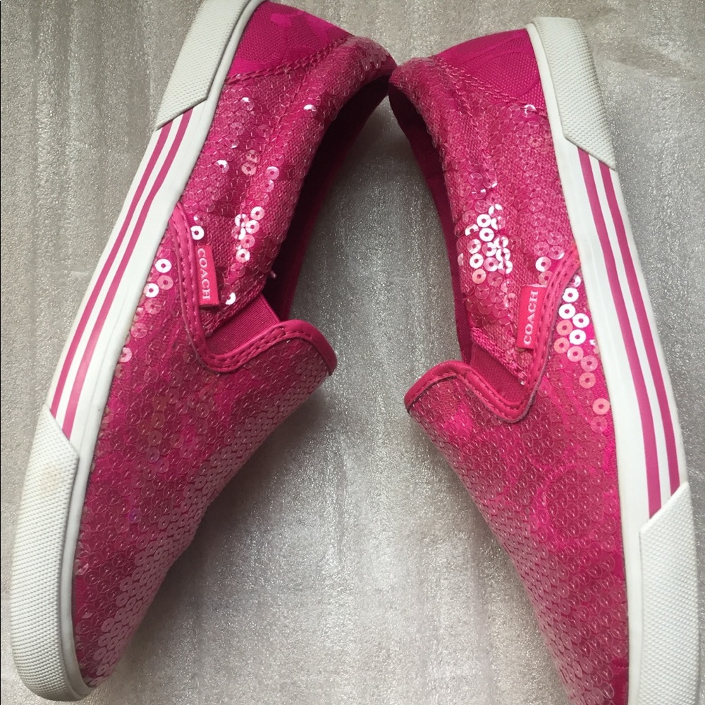 COACH SEQUINED SLIP ON SNEAKERS